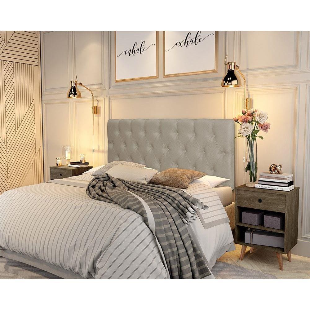 Painel Cabeceira Paris Queen Para Cama Box 1,58 Corino
