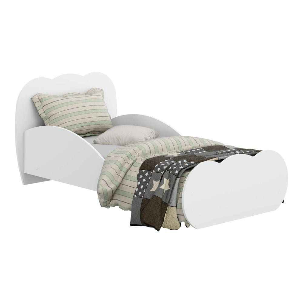 Mini Cama Algodão Doce com colchão 150cmx70cm 100% MDF Multimóveis Branca