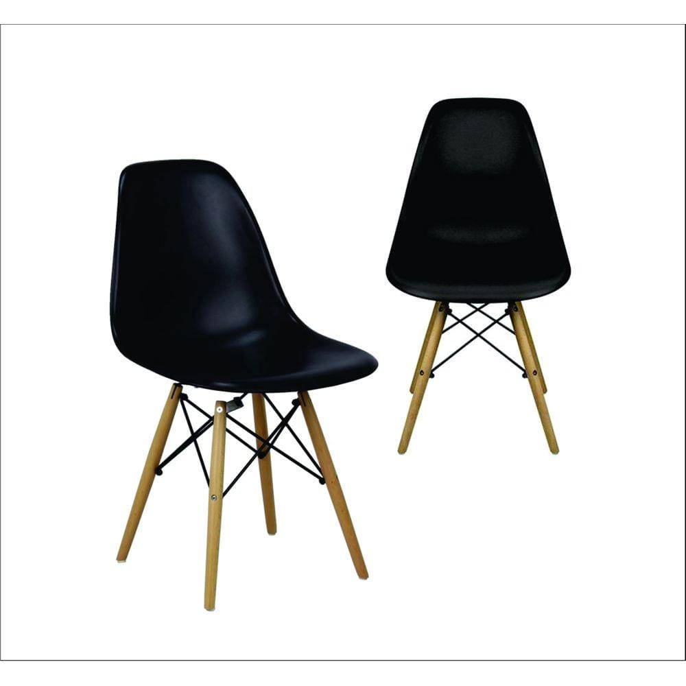 Kit 2 Cadeiras Charles Eames Wood Design Eiffel
