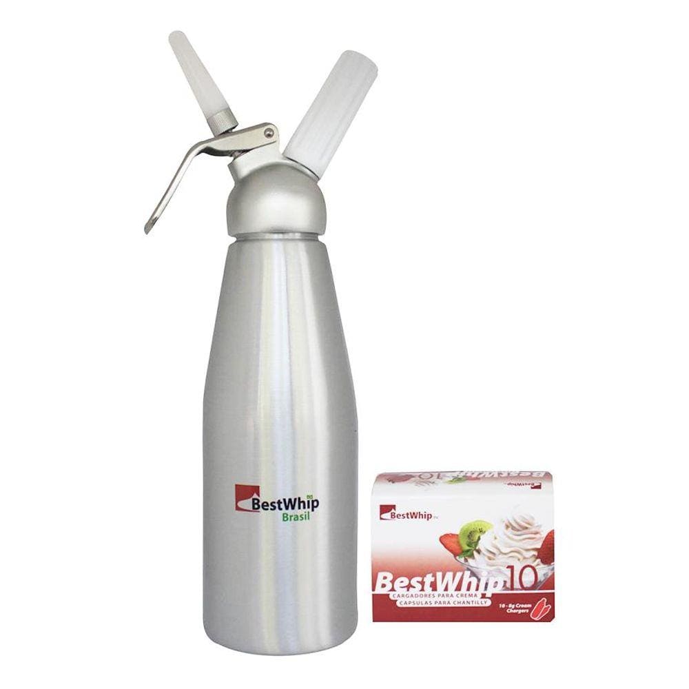 Garrafa Para Chantilly Alm 1l Com 10 Cápsulas Best Whip