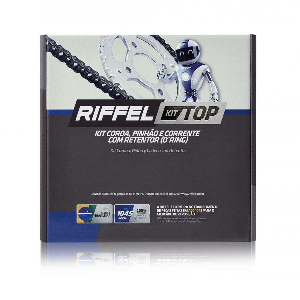 Kit Relação Transmissão Rifel Top CG 125 Cargo Titan 2000-04