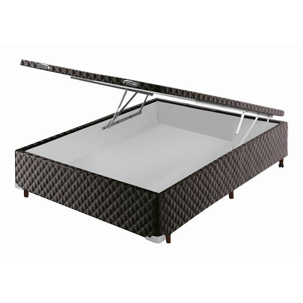 Base para Cama Box Casal Baú Preto Cristalflex
