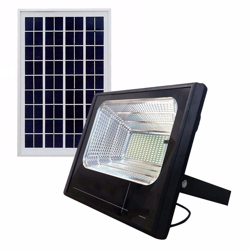 Refletor Solar 25w Luminaria holofote Placa Sensor Bateria Energia