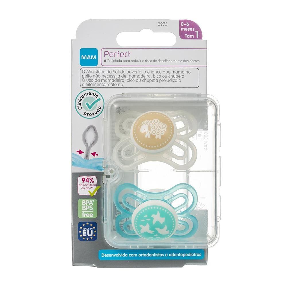 Chupeta Perfect Ovelha e Pássaros Neutra 0-6M