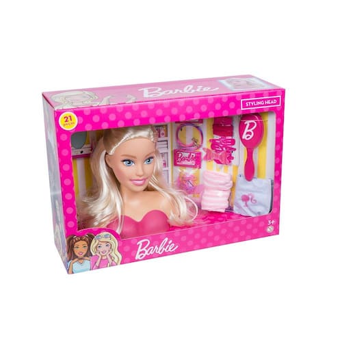 Brinquedo Boneca Barbie Busto Styling 12 Frases + Maquiagem