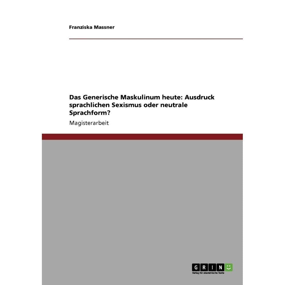 Das generische maskulinum heute grin publishing.1 Black Friday Desconto no Extra