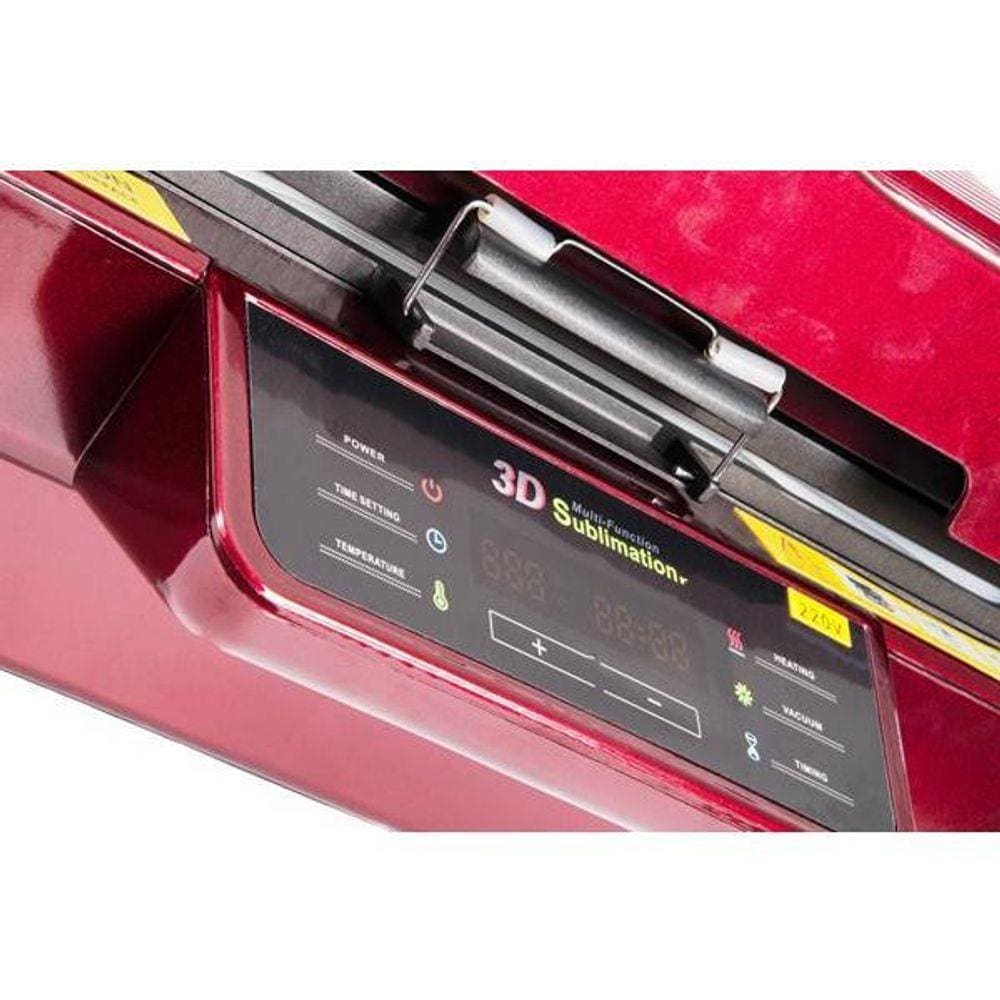 Prensa 3D Sublimação até 12 Canecas Vermelha 2900w 13/26a 220v 50/60Hz SSH-3D-051 Sun Special