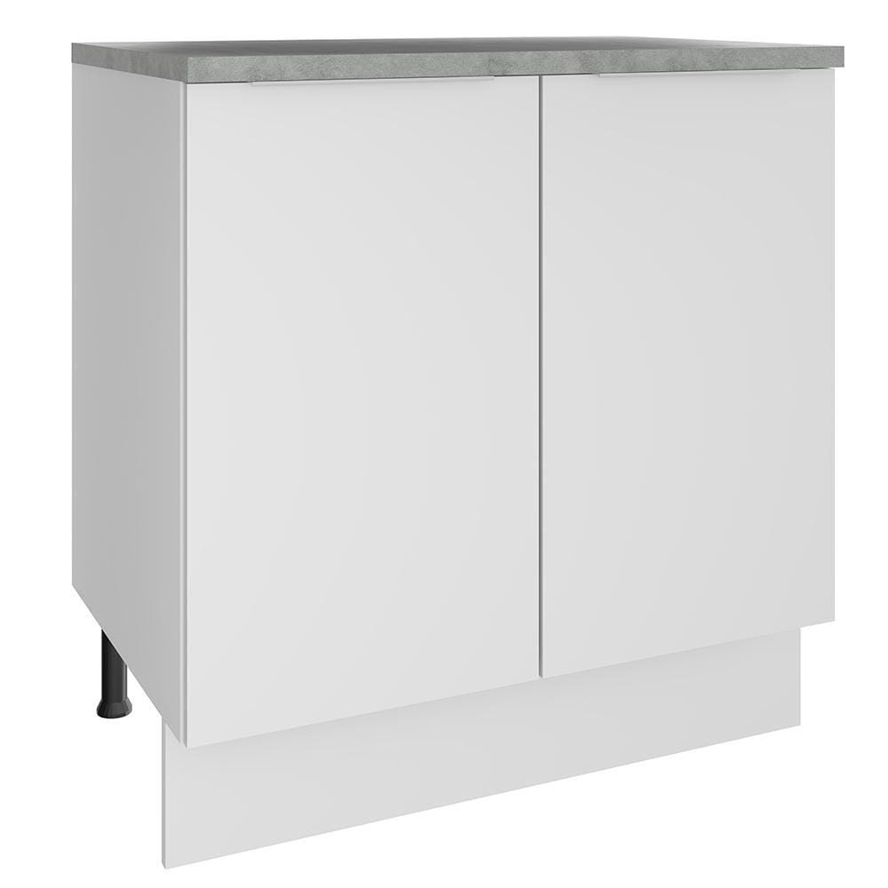 Balcão Madesa Stella 80 cm 2 Portas - Branco