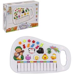 Piano Infantil Musical Teclado Bebê Com Som Luz Brinquedo