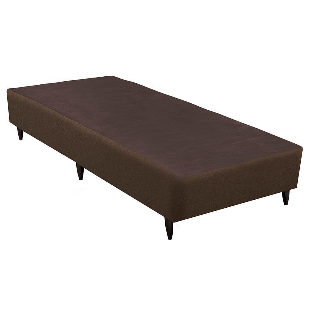 Base Sommier Linho Marrom Solteiro (88x188x23) - Ortobom