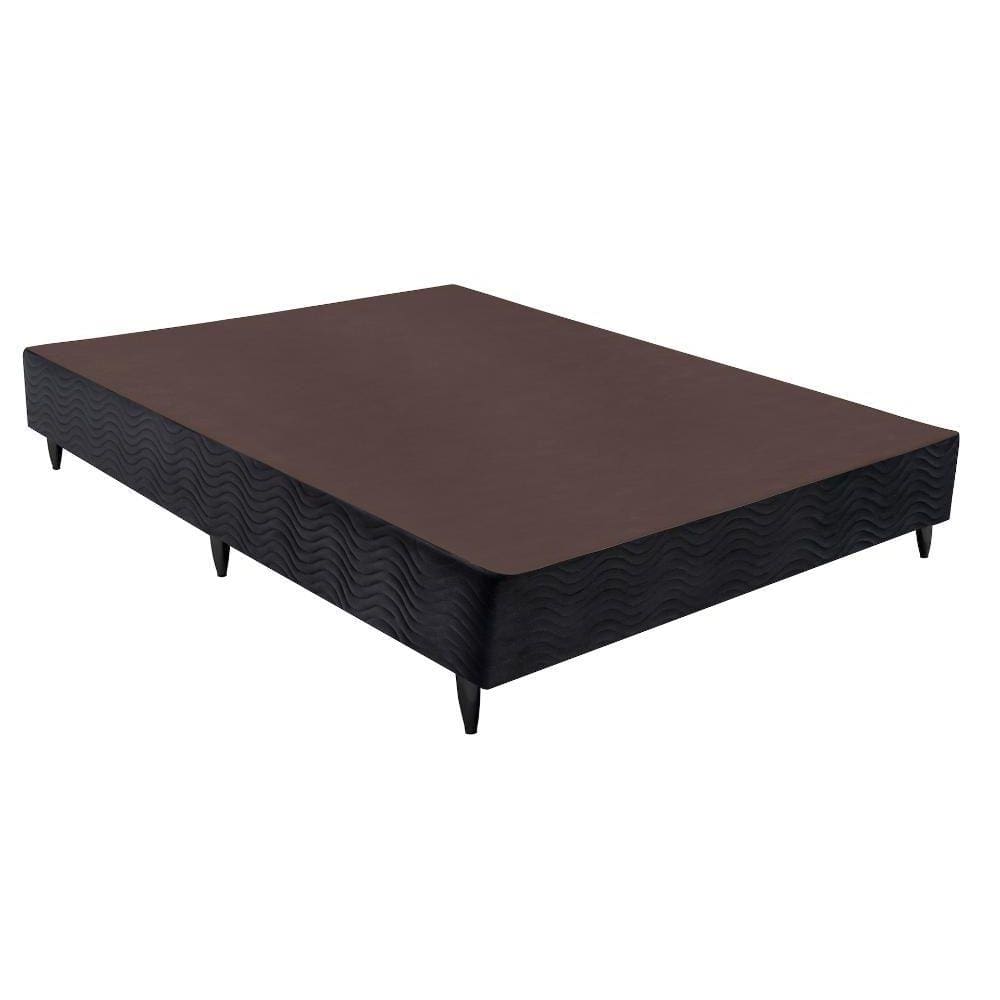 Base Sommier Camurça Preto Viúva (128x188x30) - Ortobom