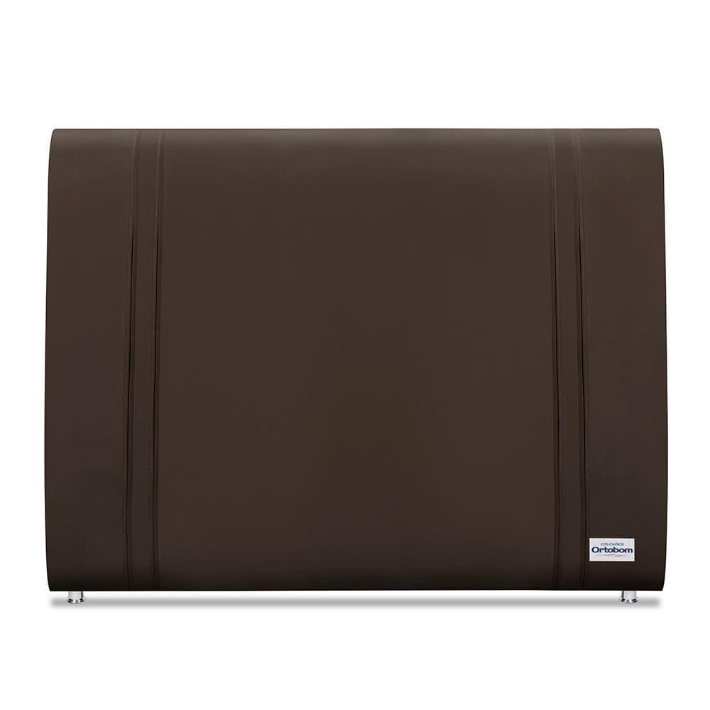 Cabeceira Tamisa Veluto Marrom Casal (8x140x125) - Ortobom