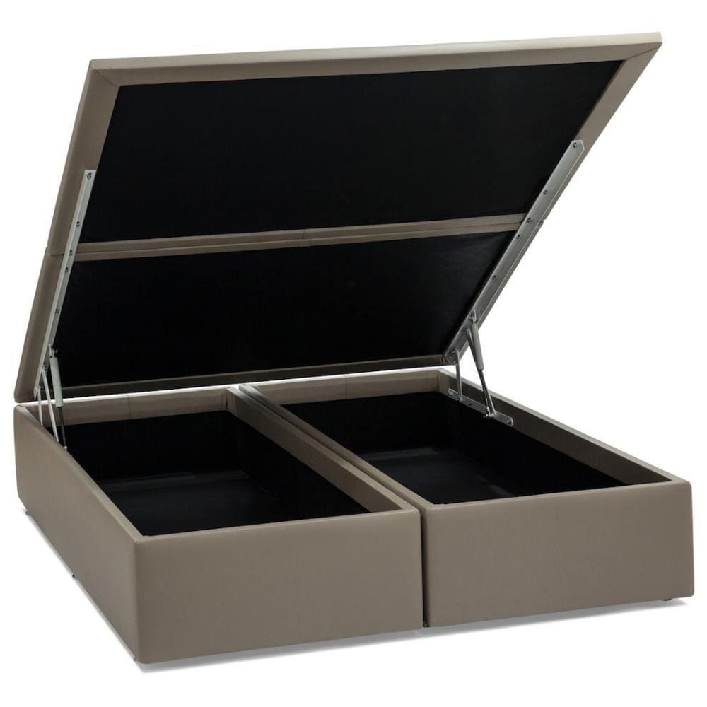 Base Baú Corino Bege Casal (138x188x39) - Ortobom