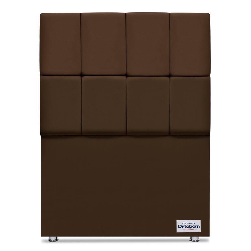 Cabeceira Piave Veluto Marrom Solteiro (12x90x125) - Ortobom