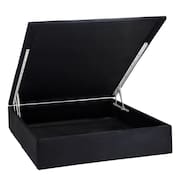 Base Baú Physical Camurça Preto Casal (138x188x39) - Ortobom