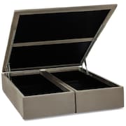 Base Baú Camurça Bege Super King (193x203x39) - Ortobom