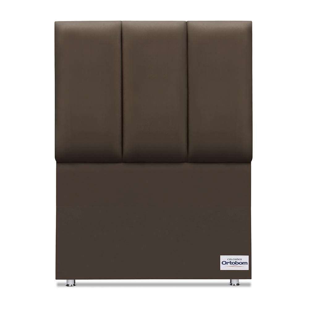 Cabeceira South Veluto Marrom Solteiro (11x90x125) - Ortobom
