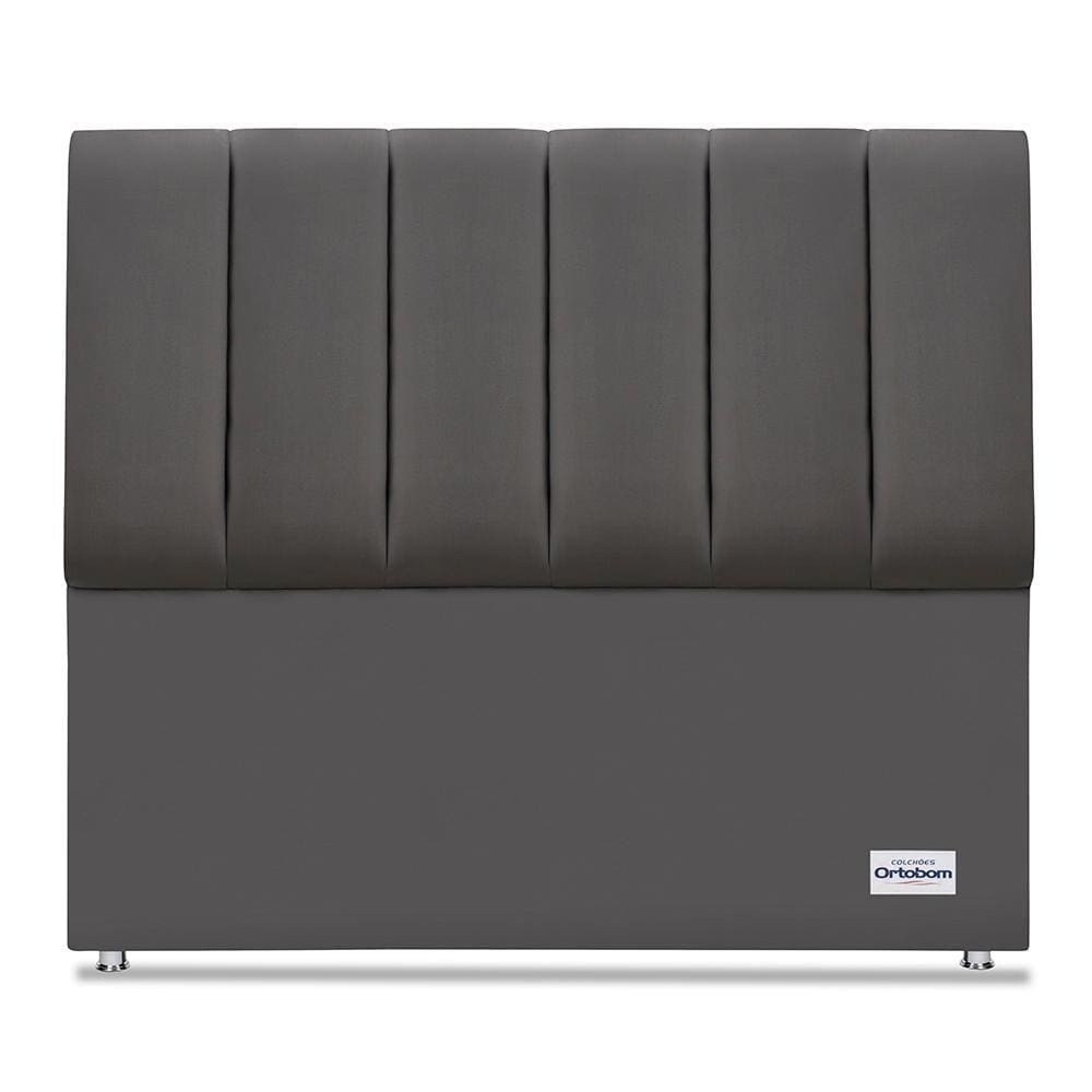 Cabeceira South Veluto Cinza Casal (11x140x125) - Ortobom
