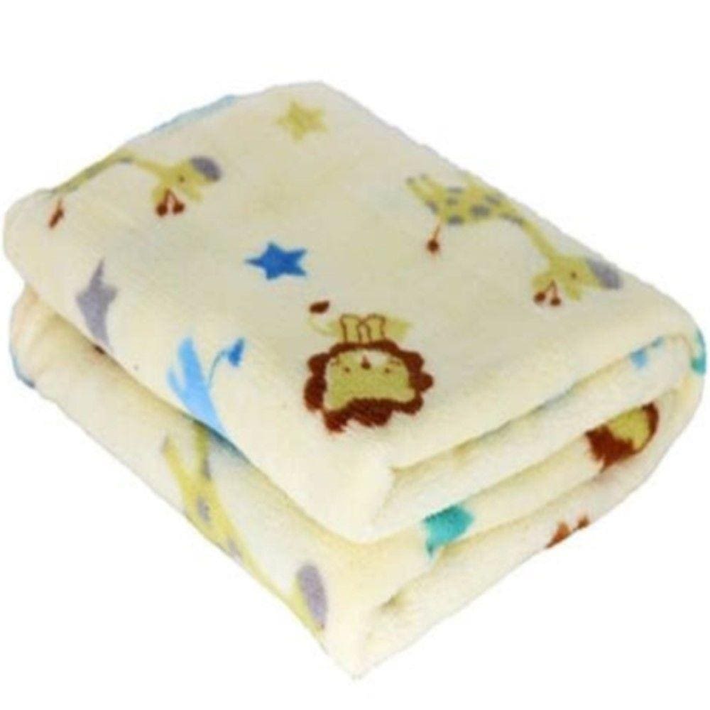 Manta de Microfibra Confort Baby Hazime Safari Amarelo