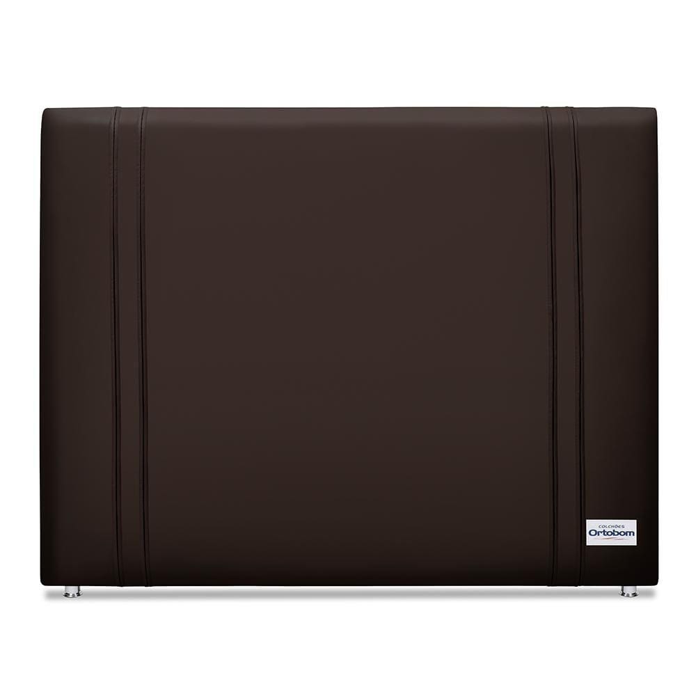 Cabeceira Tamisa Corino Marrom S King (8x195x125) - Ortobom