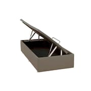 Base Baú Phy Camurça Bege Solteiro (88x188x39) - Ortobom