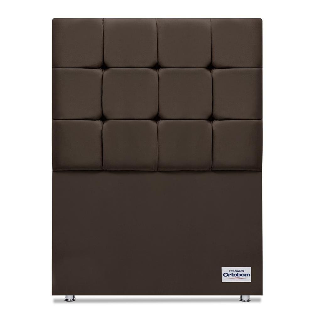 Cabeceira Amur Veluto Marrom Solteiro (12x90x125) - Ortobom