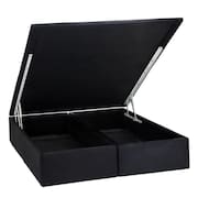 Base Baú Physical Camurça Preto Queen (158x198x39) - Ortobom