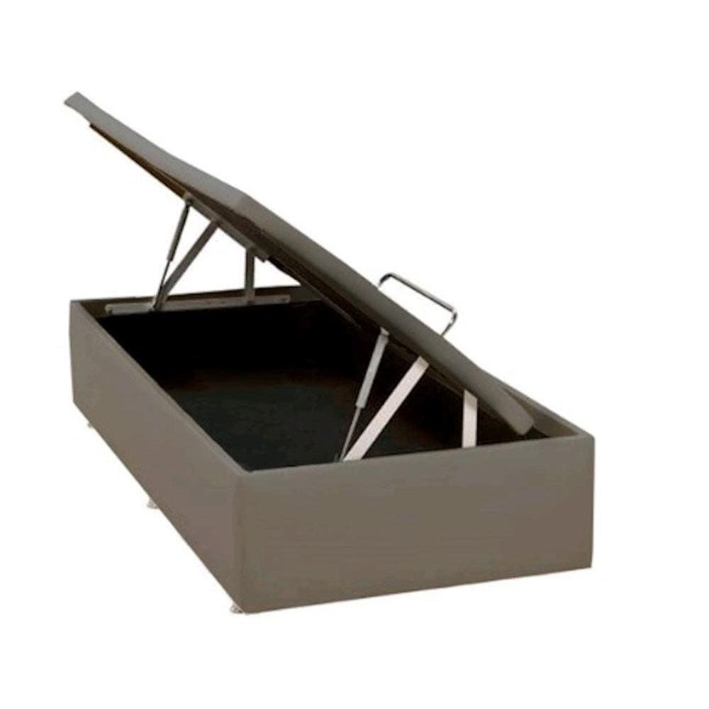 Base Baú Physical Corino Bege Solteiro (88x188x39) - Ortobom