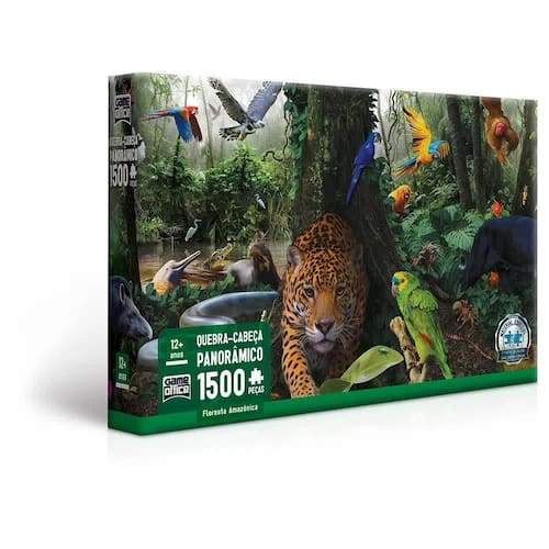 imagem-Quebra-Cabeça 1500 Peças Floresta Amazônica 2693 Toyster