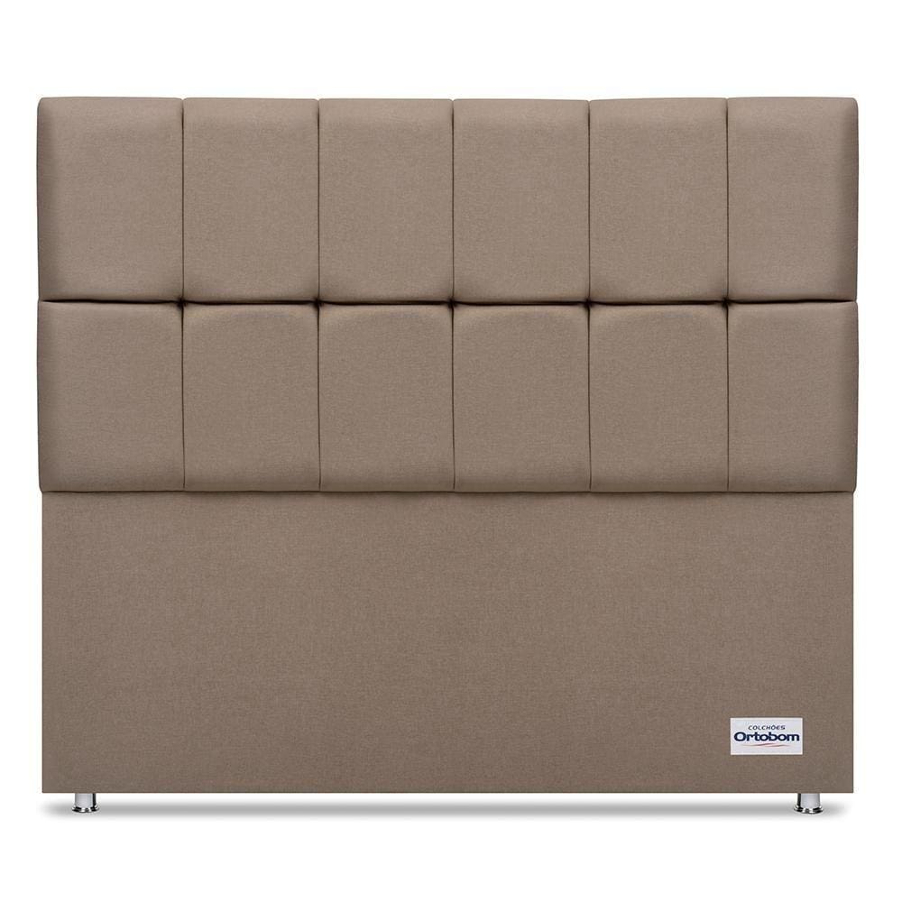 Cabeceira Piave Linho Bege Casal (12x140x125) - Ortobom