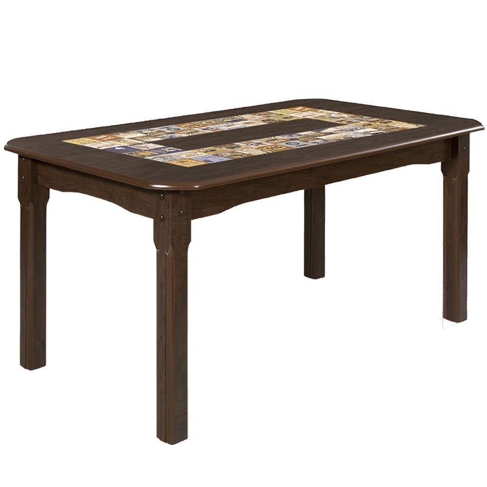Mesa De Madeira Imperial Castanho Rústico - Art Panta