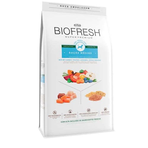 Ração Biofresh Cães Adultos Raças Médias Menor preço em Ração Biofresh Cães Adultos Raças Médias