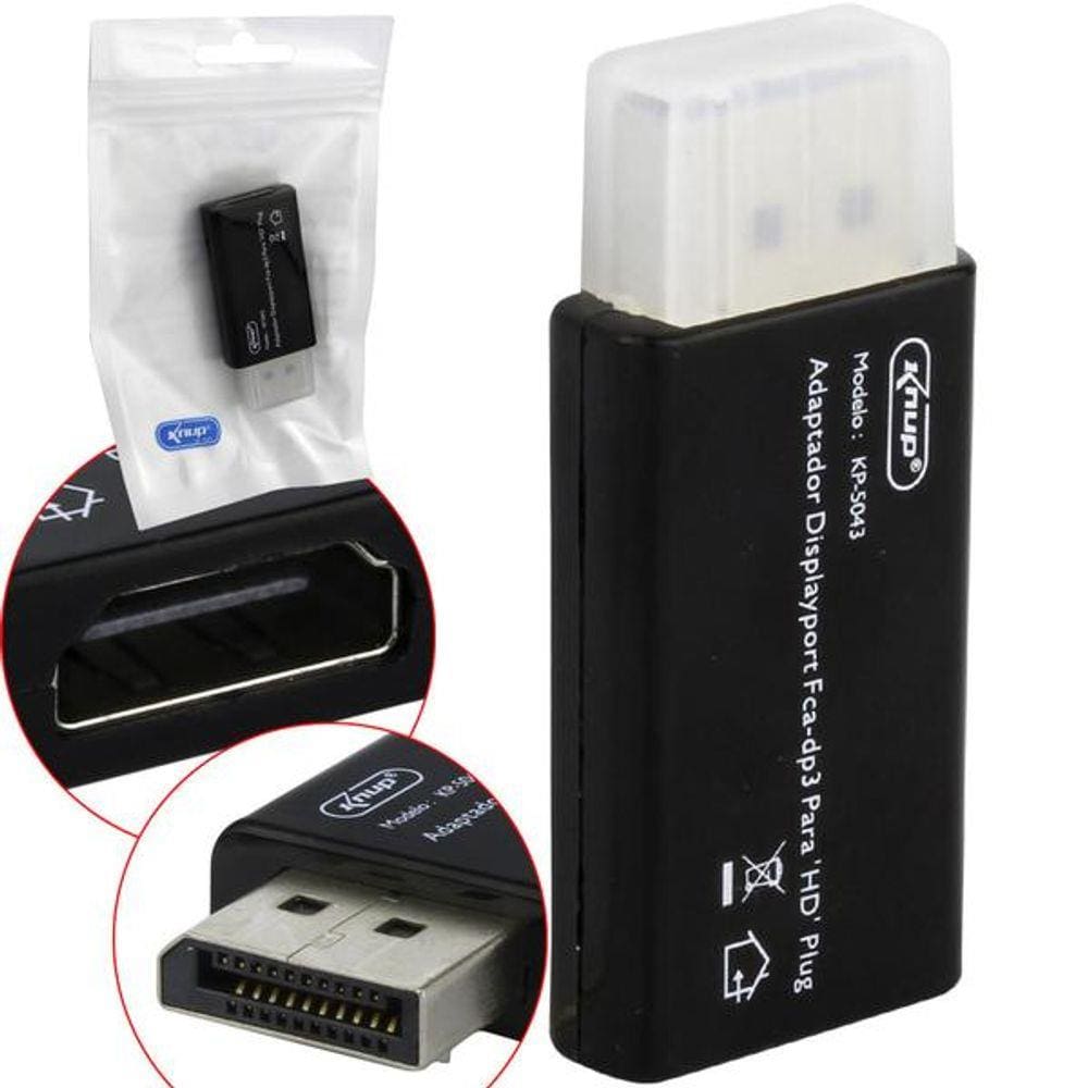 Adaptador Conversor DisplayPort para HDMI - (DisplayPort M X HDMI F)