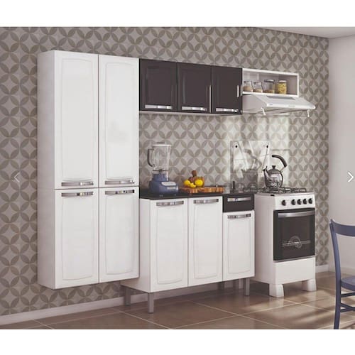 imagem-Cozinha Compacta Itatiaia Rose com Balcão 105 - Preto