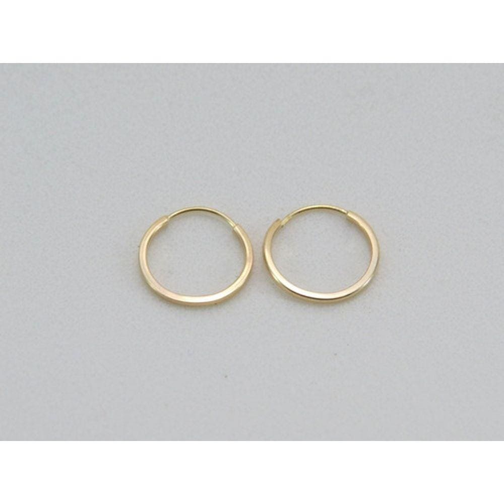 Brinco De Argola Em Ouro 18k-750 Redonda