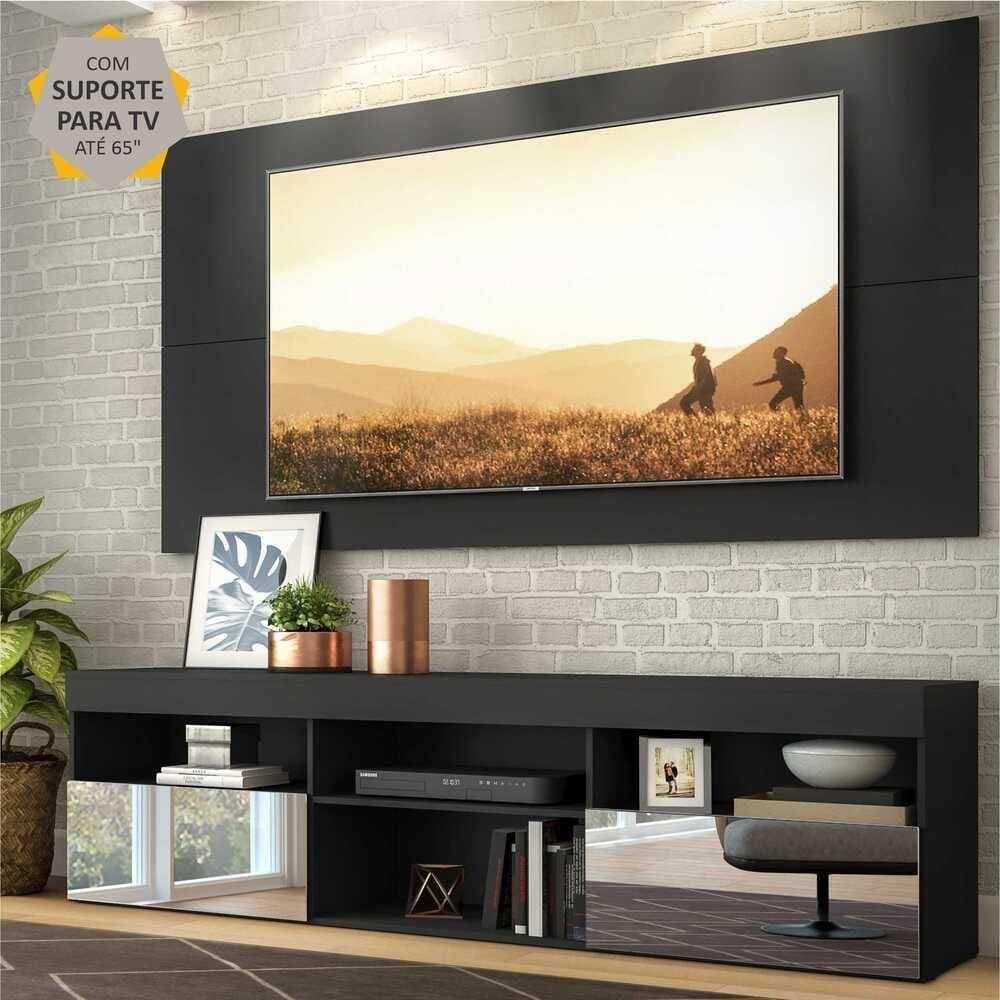 Rack c/ Painel e Suporte TV 65" e Espelho Flórida Multimóveis