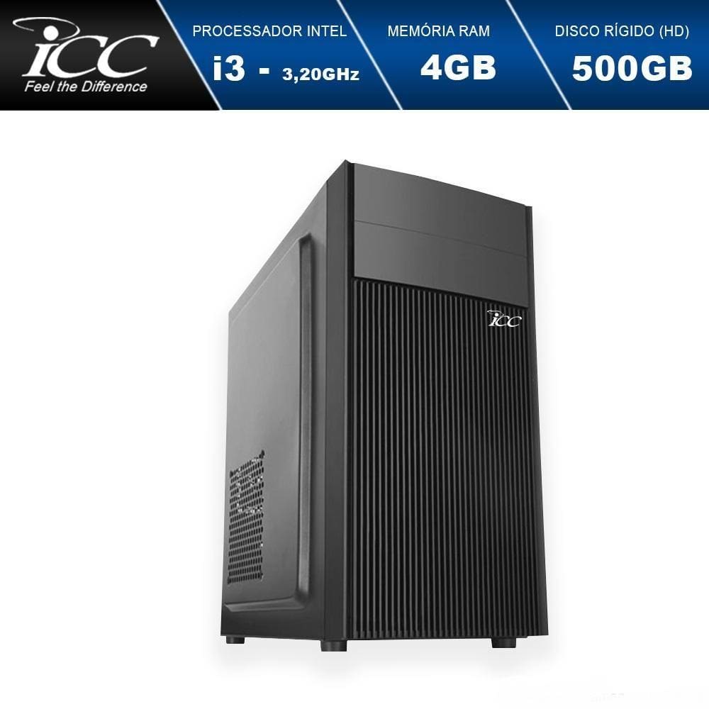 PC Gamer ICC, Intel Core I3, 3.20Ghz, 4GB, 1TB