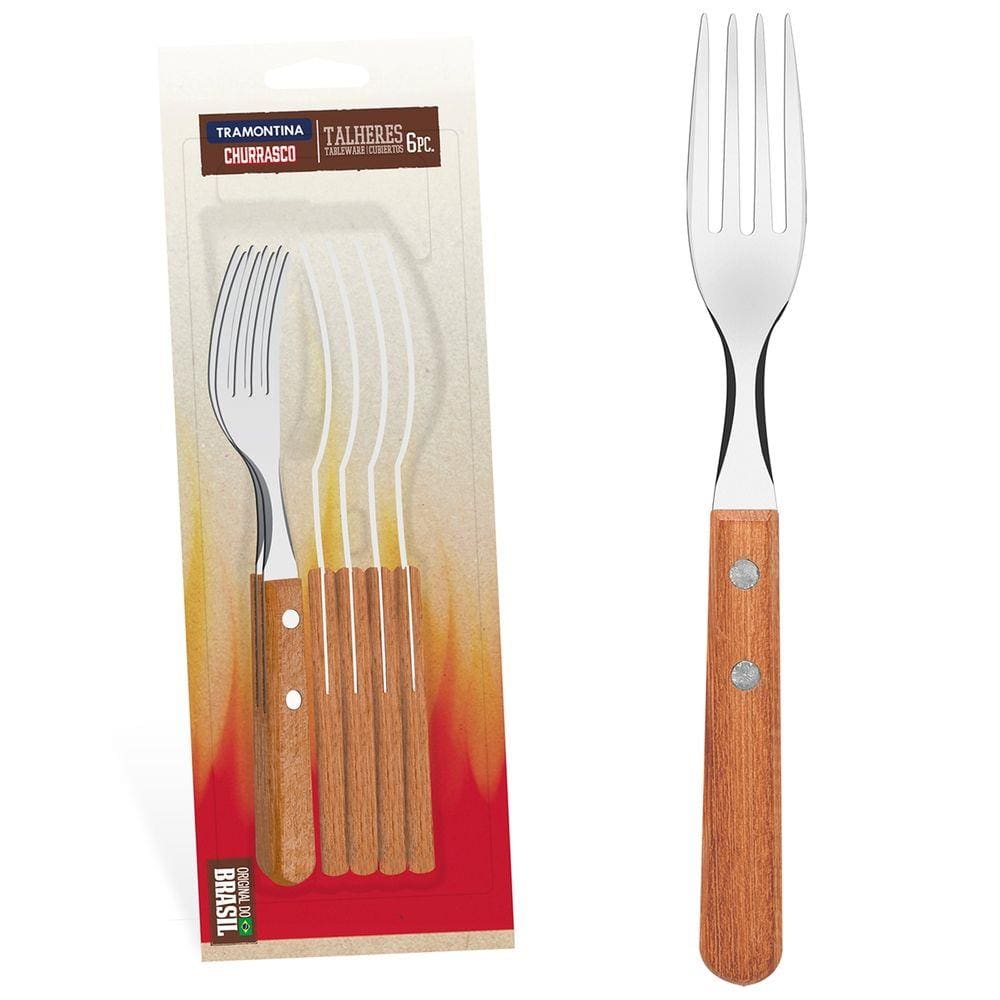 Conjunto Garfos Tramontina 22302600 Dynamic Inox 6 Peças Natural