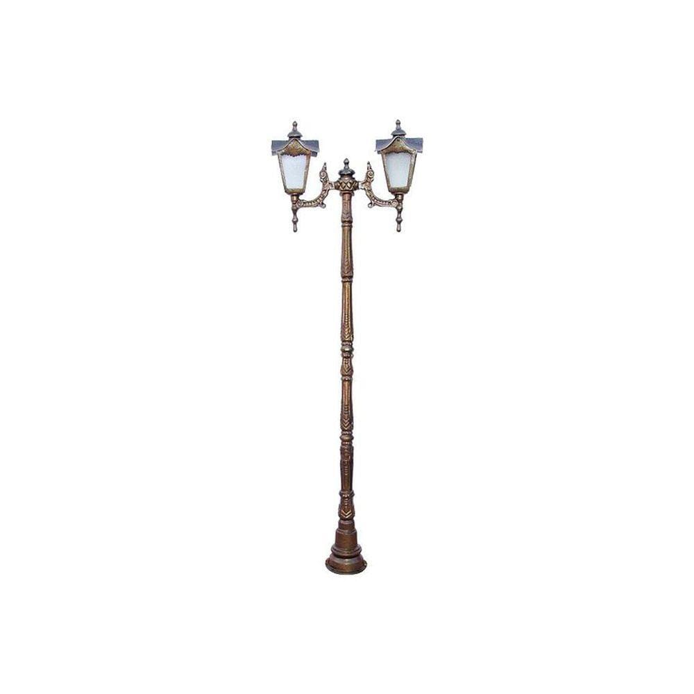 Poste Colonial Madri para Jardim Alumínio 02 Luminária 1,71m