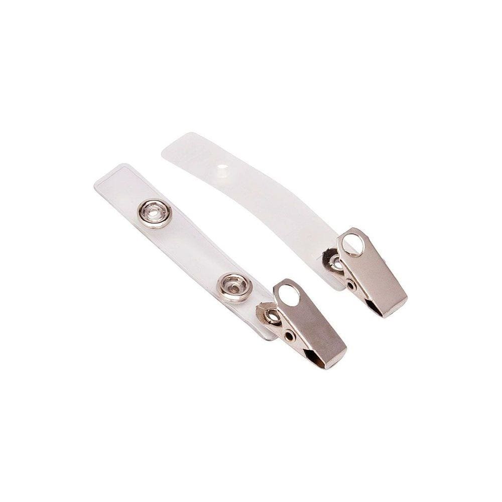 Clip Jacaré ou Clip com Alça Leitosa para Crachá 50und