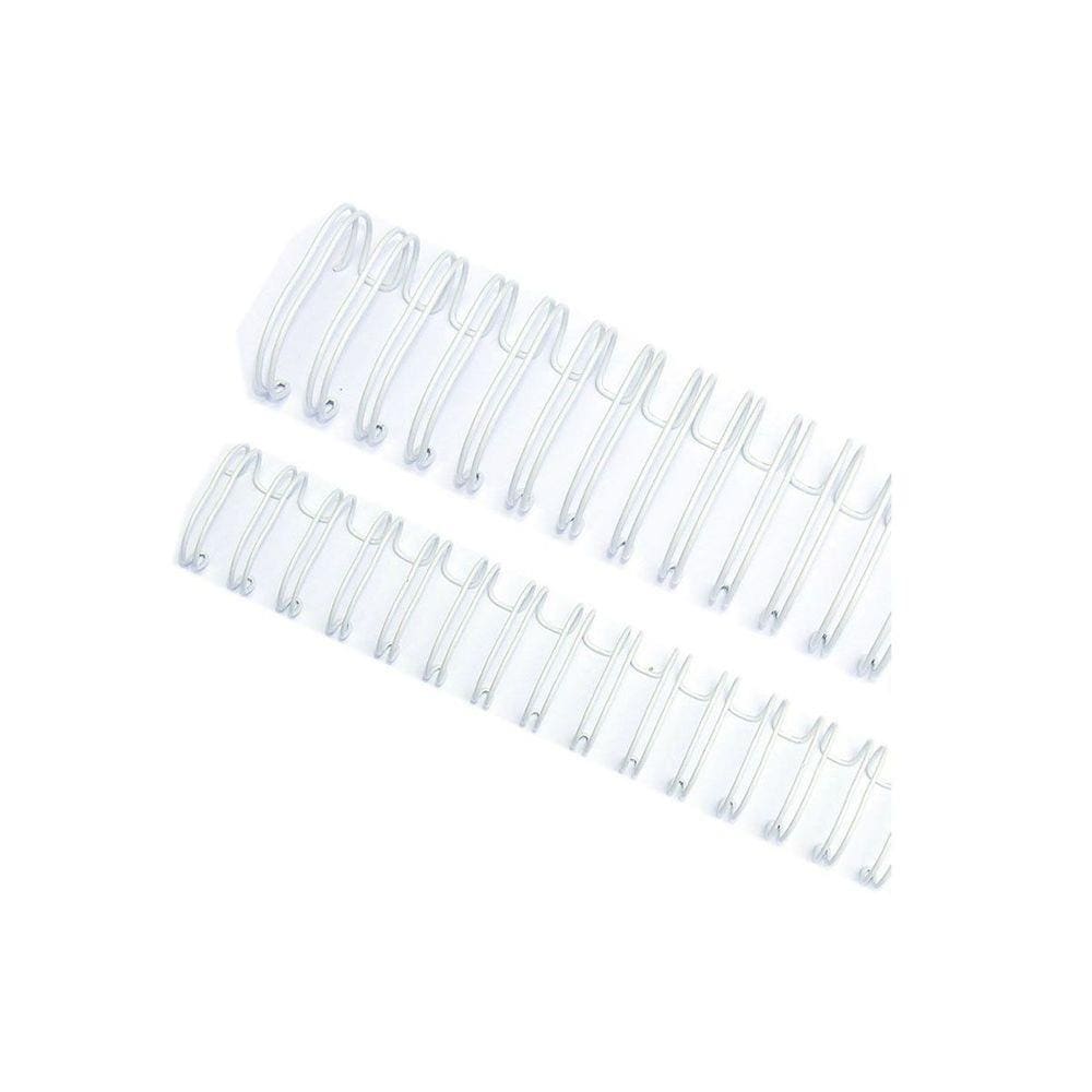 Wire-o Garra Duplo Anel 1/2 para 100 fls Carta 3x1 Branco 100 und