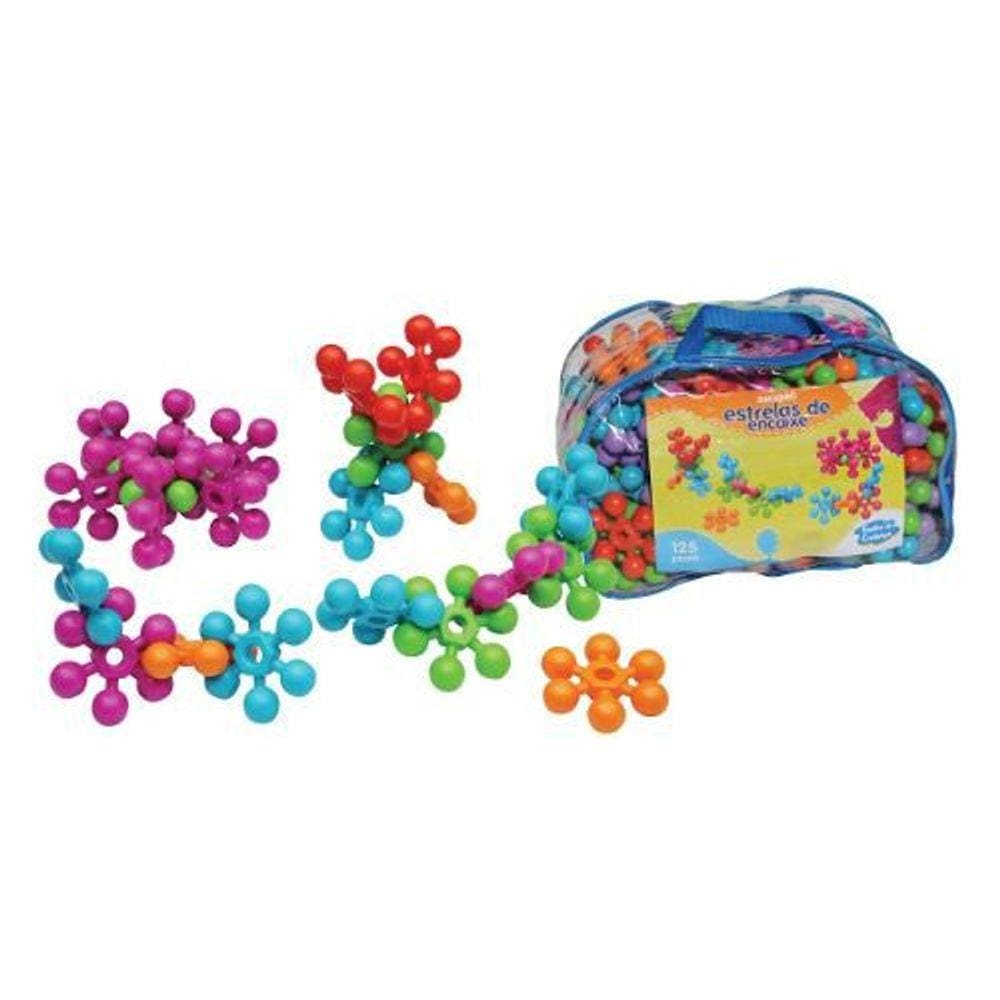 Sacola de Peças de Montar Estrelas de Encaixe 125 Peças