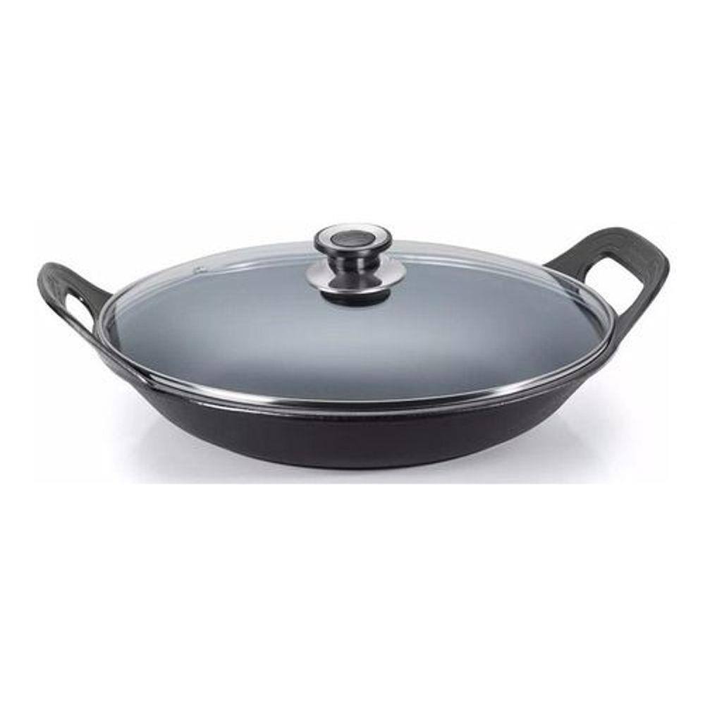 Panela Risoto De Ferro Fundido Com Tampa De Vidro - 5 L