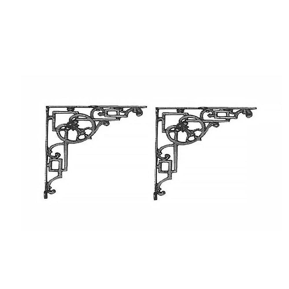 Kit 02 Cantoneiras N08 Em Ferro Fundido - Cor Preto em Hera