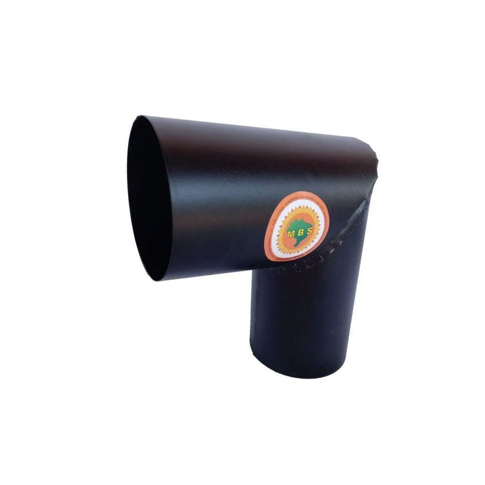 Joelho Para Tubo De Chaminé Preto Diâmetro 20cm