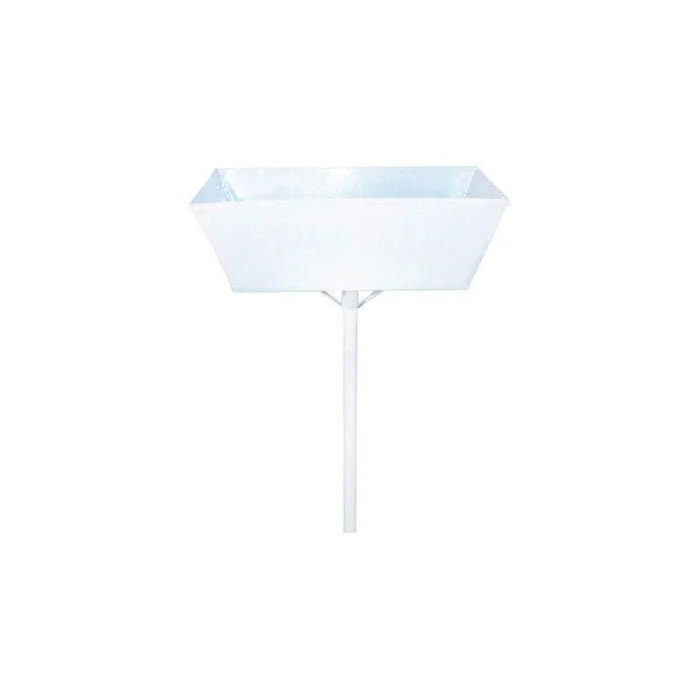 Lixeira de Rua Modelo Retangular 60cm Branca