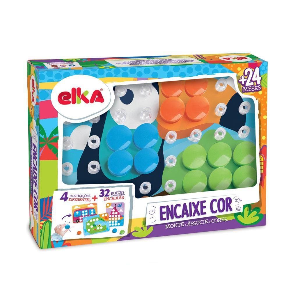 Jogo Encaixe Cor Monte e Associe as Cores - Elka