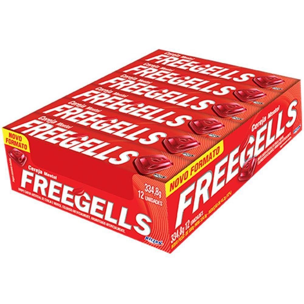 Freegells Drops Cereja Mentol Com 12 - Riclan