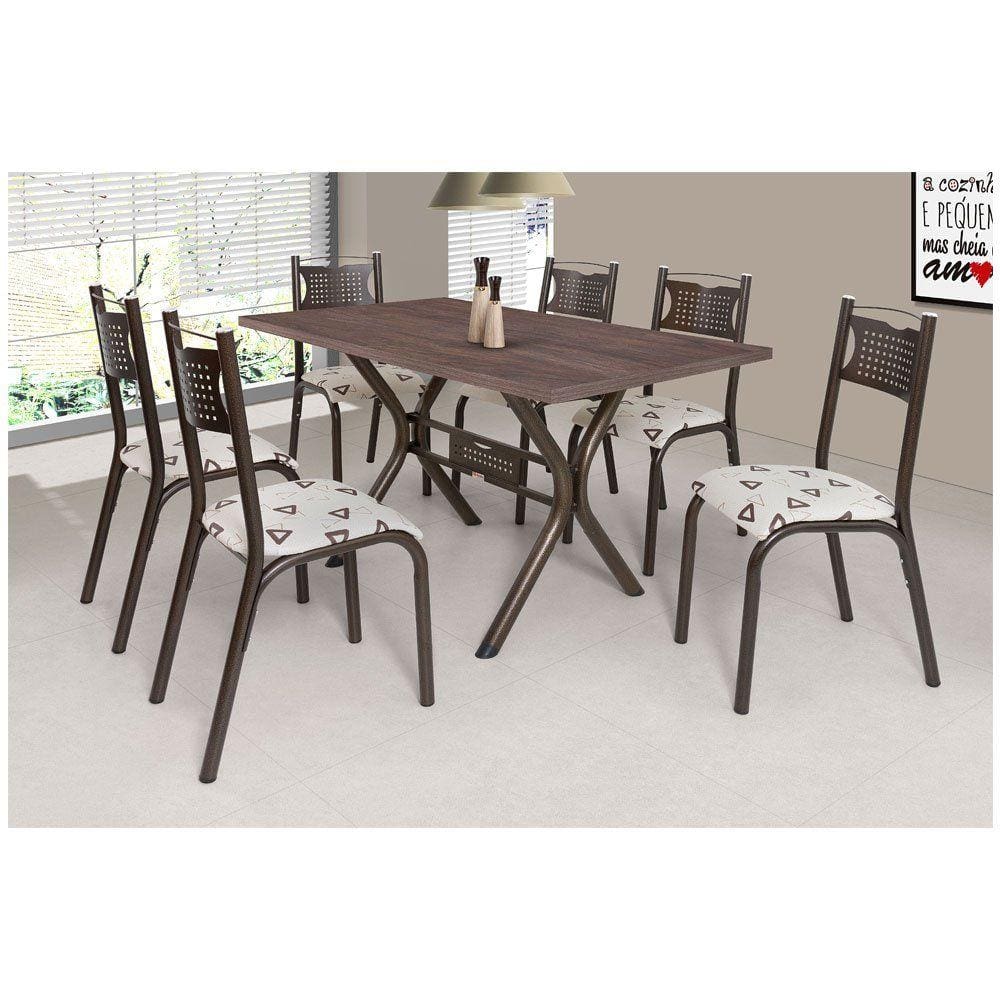 Conjunto de Mesa com 6 Cadeiras Ciplafe Poeme
