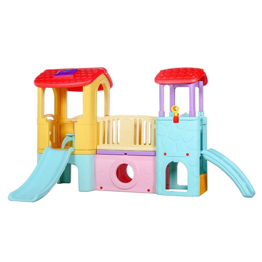 Playground Infantil 3 Em 1 Importway BW078 Casinha Túnel Escorregador